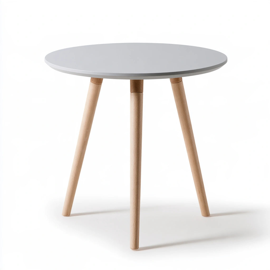 Table d'appoint aux lignes épurées, coloris gris clair