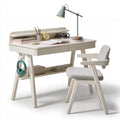Ensemble bureau et chaise aux lignes épurées, coloris gris