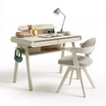 Ensemble bureau et chaise aux lignes épurées, coloris gris