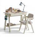 Ensemble bureau et chaise aux lignes épurées, coloris gris