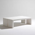 Table basse aux lignes épurées, coloris blanc